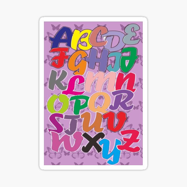 "ALPHABET" Sticker for Sale by MbahBento Redbubble