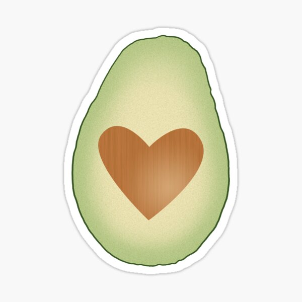 Avocado Heart Sticker