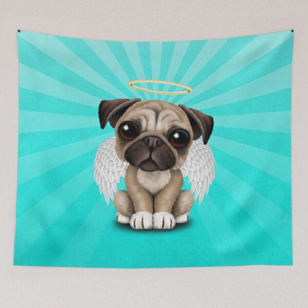 Item preview, Cute Baby Pug Puppy Angel designed and sold by JeffBartels.
