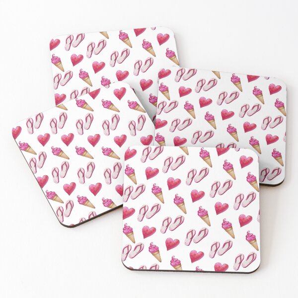 Item preview, Ice cream, love and flip flops designed and sold by RubyOwl.