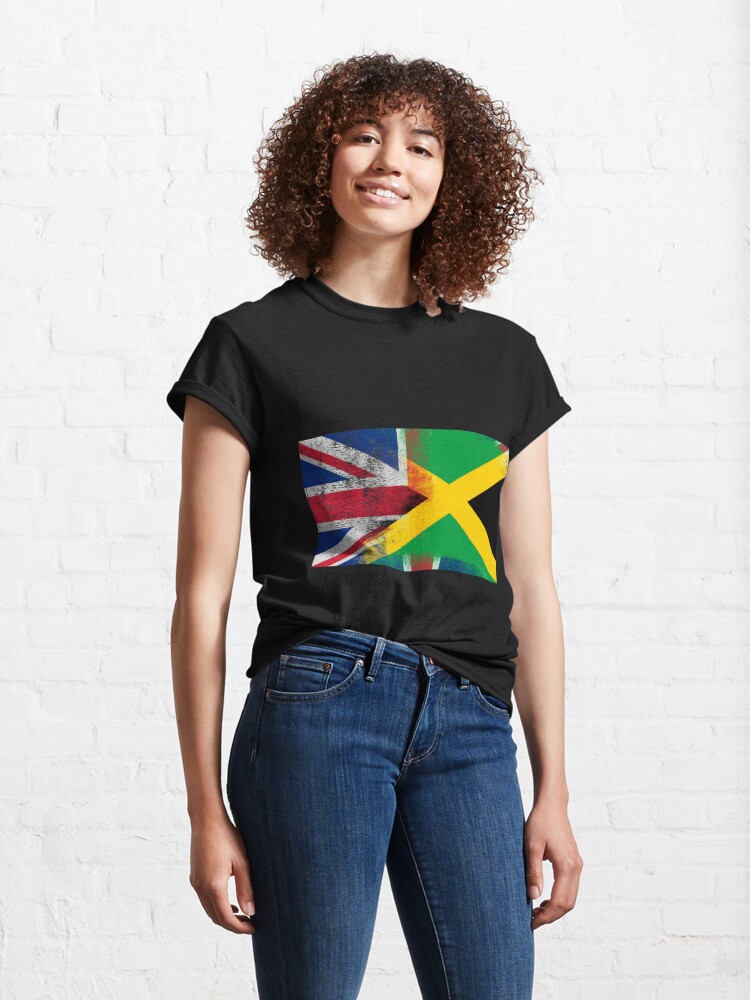 British Jamaican Half Jamaica Half Uk Flag T Shirt By Ozziwar Redbubble 8865