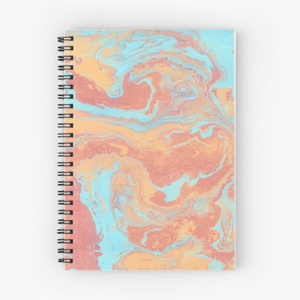 Item preview, pumpkin turquoise ripple marble texture designed and sold by Fion Li.