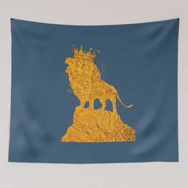 Item preview, Gold King Lion With Crown Cool Boys Lion Street Art designed and sold by DienThoai.