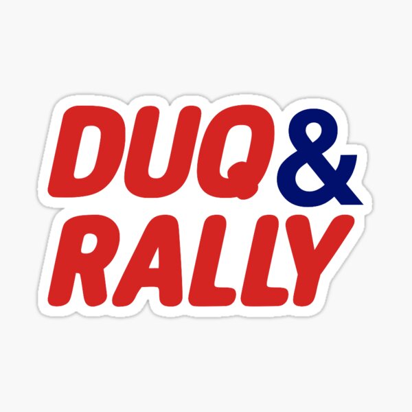 Puke and rally, duq and rally Sticker