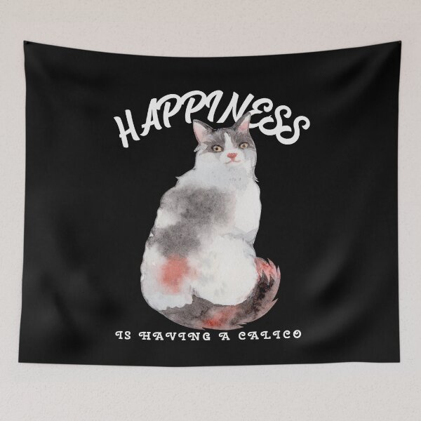 Item preview, Happiness Is A Calico designed and sold by KathteeDesign.