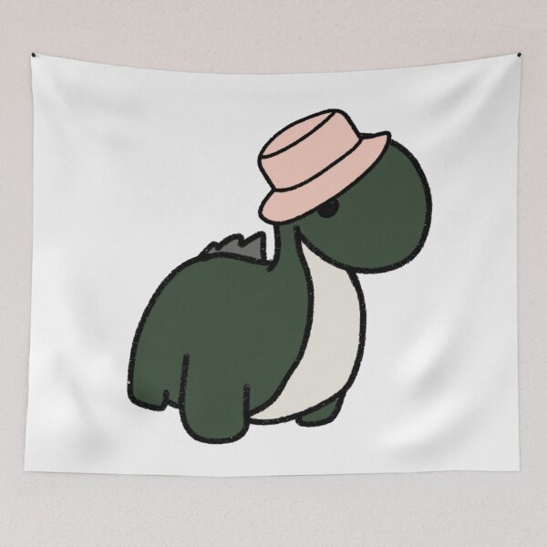 Item preview, Dinosaur in a Pink Bucket Hat designed and sold by beckahbrooks.