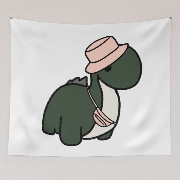 Item preview, Dinosaur in a Pink Bucket Hat designed and sold by beckahbrooks.