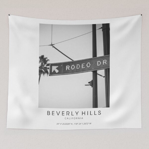 Item preview, Black and white Beverly Hills Poster   designed and sold by pilikspirr.