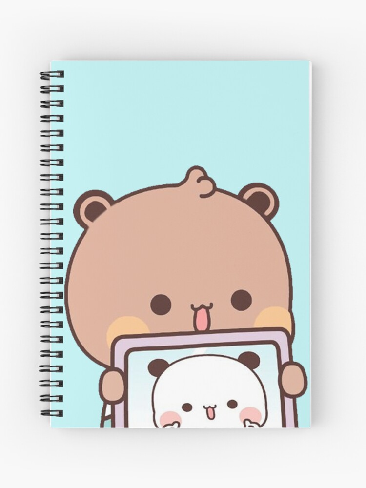 Cute Dudu Is holding Mirror For Bubu | Spiral Notebook