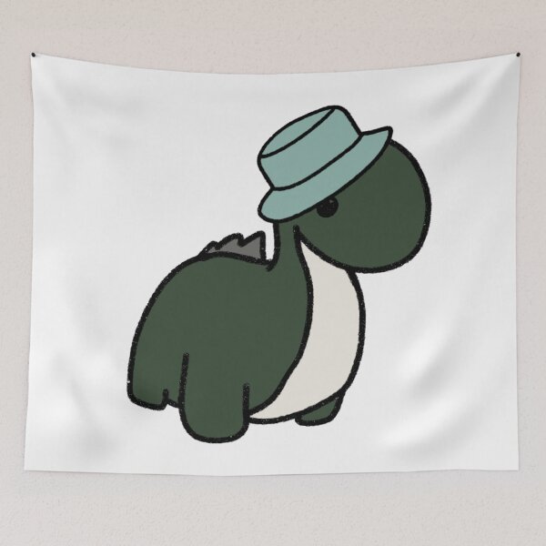 Item preview, Dinosaur in a Blue Bucket Hat designed and sold by beckahbrooks.