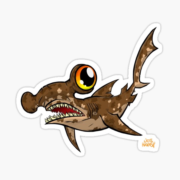 “Hammerhead Shark” Sticker by joehavasy | Redbubble