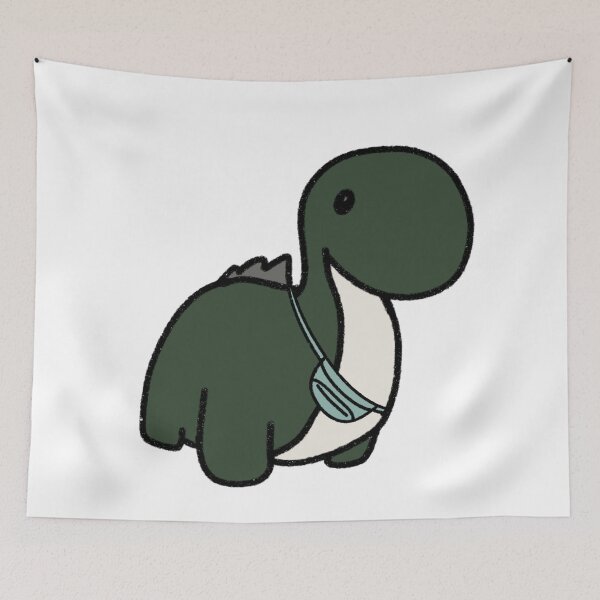 Item preview, Dinosaur in a Blue Fanny Pack designed and sold by beckahbrooks.