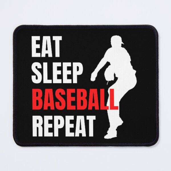 Item preview, Eat Sleep Baseball Repeat - White Red 2 designed and sold by GymWearDepot.