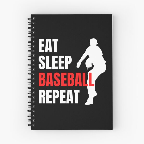 Item preview, Eat Sleep Baseball Repeat - White Red 2 designed and sold by GymWearDepot.