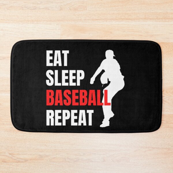 Item preview, Eat Sleep Baseball Repeat - White Red 2 designed and sold by GymWearDepot.