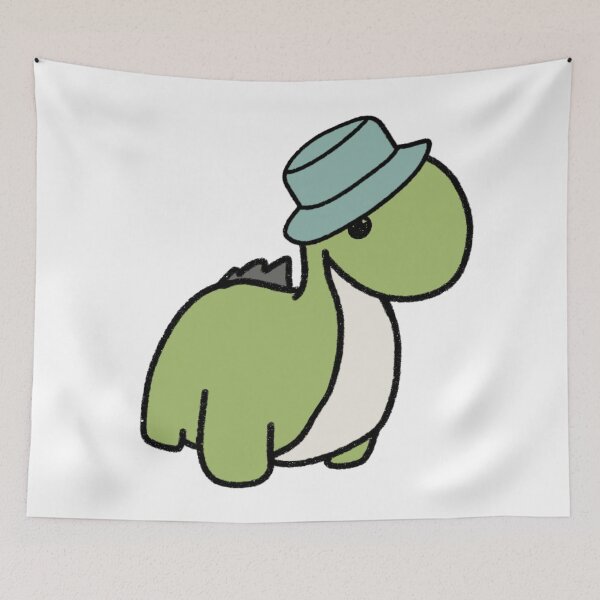 Item preview, Dinosaur in a Blue Bucket Hat designed and sold by beckahbrooks.