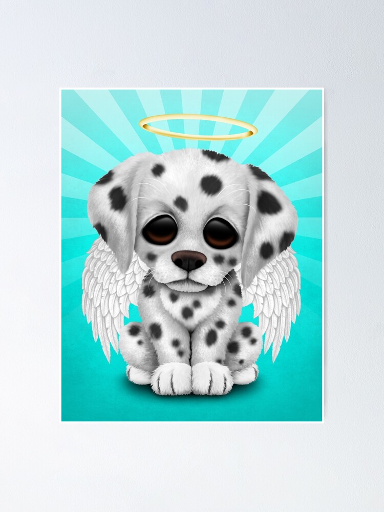 Poster Ange Chiot Mignon Bebe Dalmatien Par Jeffbartels Redbubble