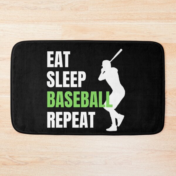 Item preview, Eat Sleep Baseball Repeat - White Green 3 designed and sold by GymWearDepot.