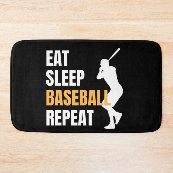 Item preview, Eat Sleep Baseball Repeat - White Yellow 3 designed and sold by GymWearDepot.