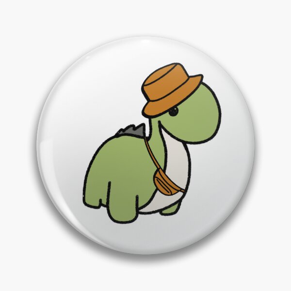 Item preview, Dinosaur in an Orange Bucket Hat designed and sold by beckahbrooks.