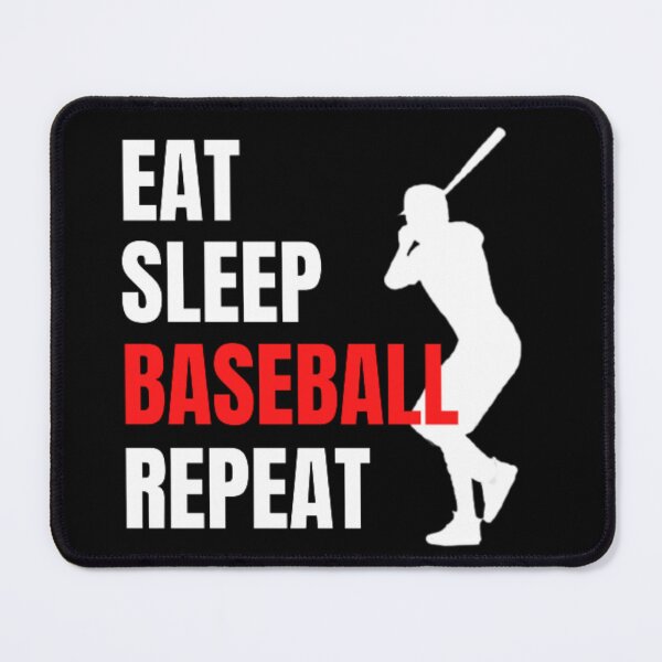 Item preview, Eat Sleep Baseball Repeat - White Red 3 designed and sold by GymWearDepot.