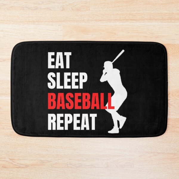 Item preview, Eat Sleep Baseball Repeat - White Red 3 designed and sold by GymWearDepot.