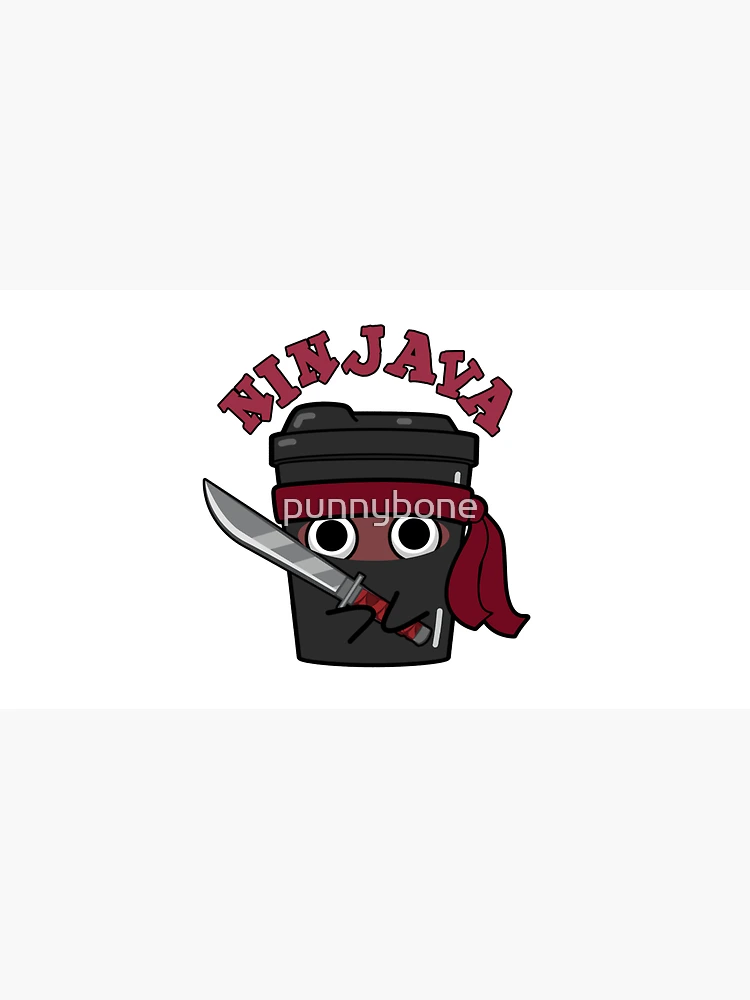 Thumbnail 3 of 3, Cap, Ninjava Ninja Java Funny Coffee Puns  designed and sold by punnybone.