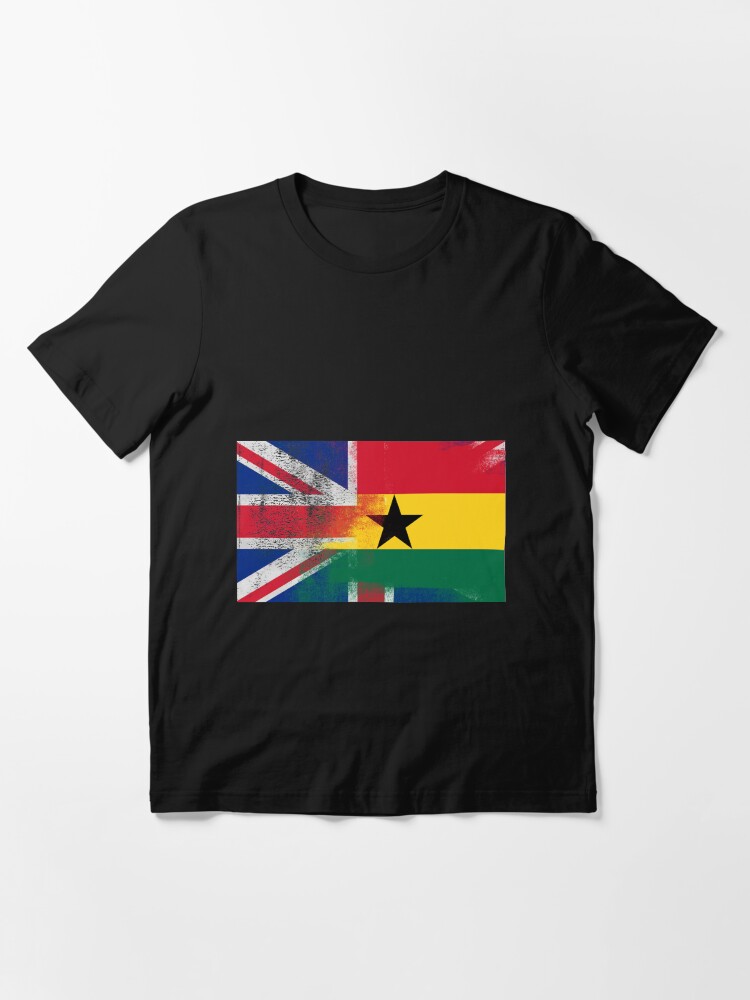 "British Ghanaian Half Ghana Half UK Flag " Tshirt for Sale by ozziwar