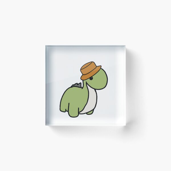 Item preview, Dinosaur in an Orange Bucket Hat designed and sold by beckahbrooks.