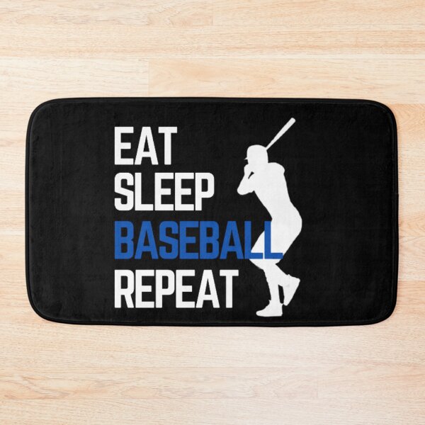 Item preview, Eat Sleep Baseball Repeat - White Blue 4 designed and sold by GymWearDepot.