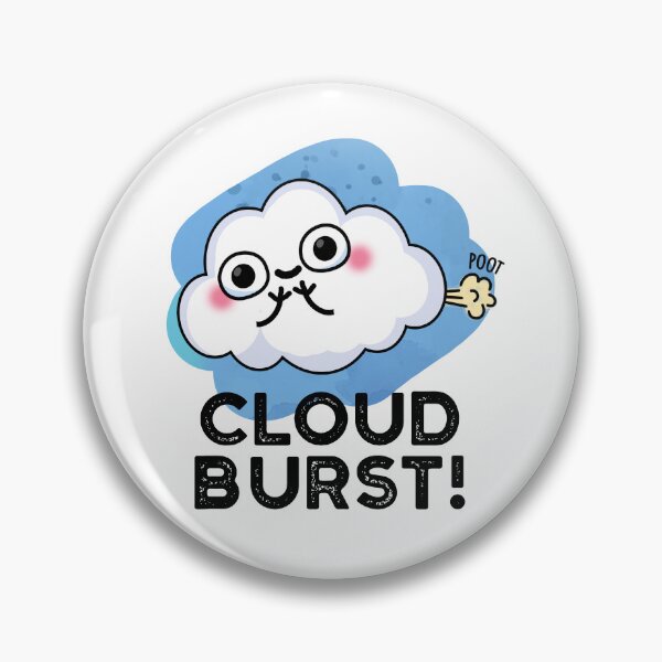 Item preview, Cloud Burst Fart Funny Cloud Puns  designed and sold by punnybone.