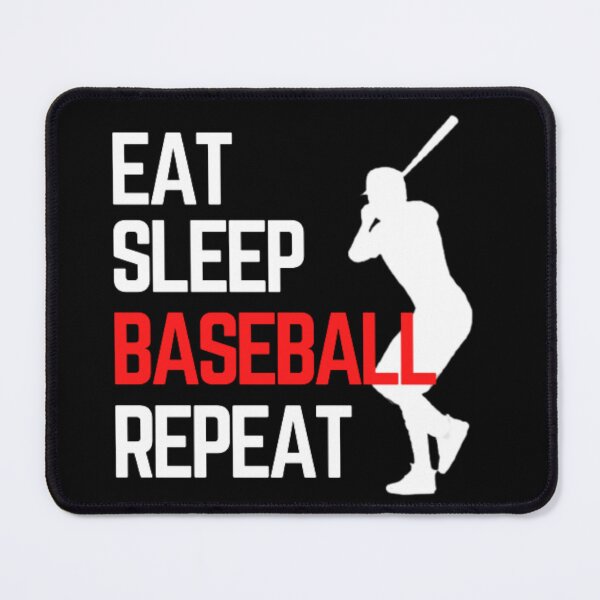 Item preview, Eat Sleep Baseball Repeat - White Red 4 designed and sold by GymWearDepot.