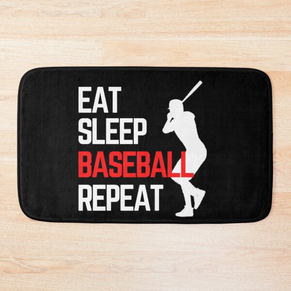 Item preview, Eat Sleep Baseball Repeat - White Red 4 designed and sold by GymWearDepot.