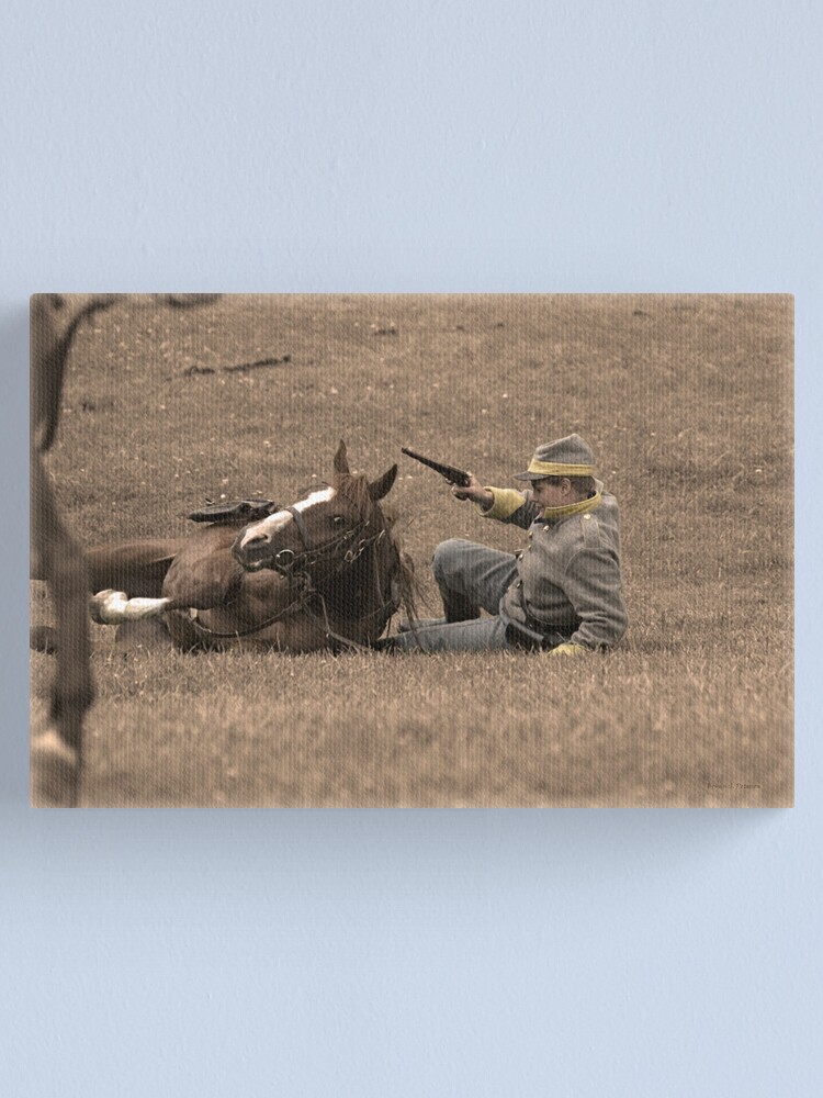 Thumbnail 1 of 3, Canvas Print, Fallen Rider designed and sold by Buzzimage.