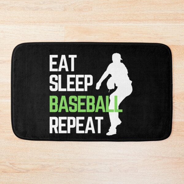 Item preview, Eat Sleep Baseball Repeat - White Green 5 designed and sold by GymWearDepot.