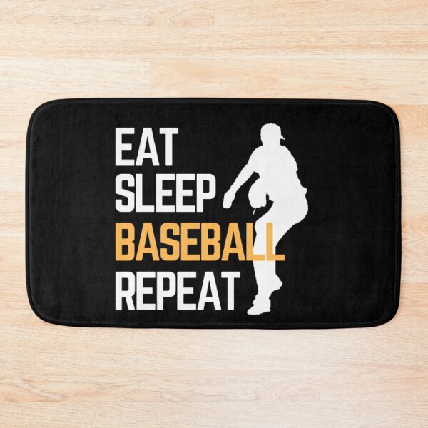 Item preview, Eat Sleep Baseball Repeat - White Yellow 5 designed and sold by GymWearDepot.