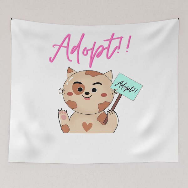 Item preview, Happy international cat day, adopt!  designed and sold by BeccaKenDesigns.