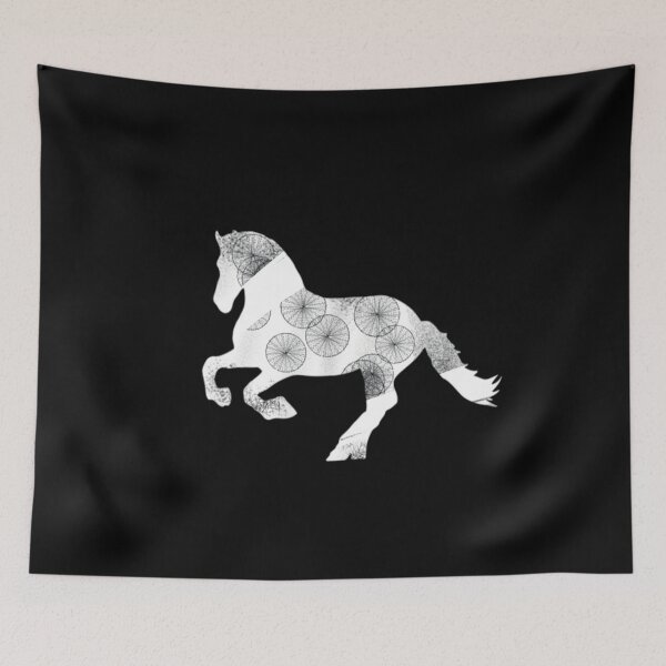 Item preview, black and white horse digital art designed and sold by buy-or-die.