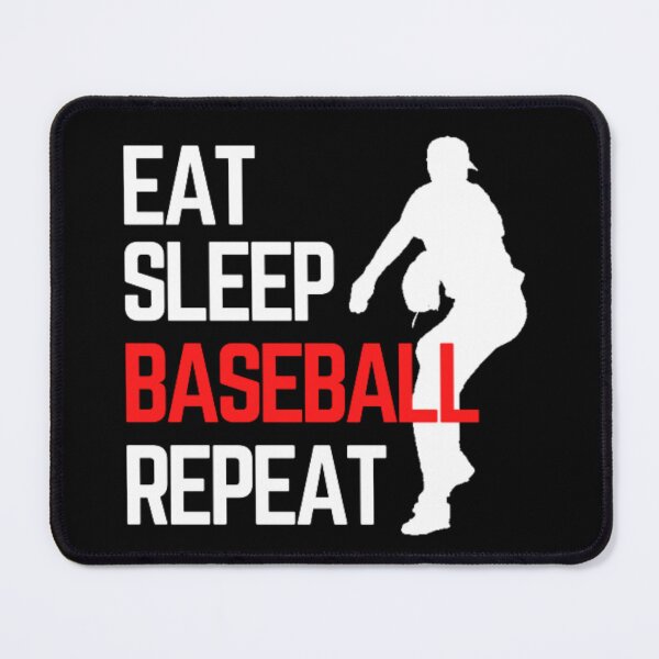 Item preview, Eat Sleep Baseball Repeat - White Red 5 designed and sold by GymWearDepot.