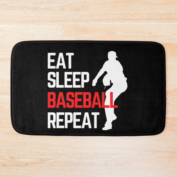 Item preview, Eat Sleep Baseball Repeat - White Red 5 designed and sold by GymWearDepot.