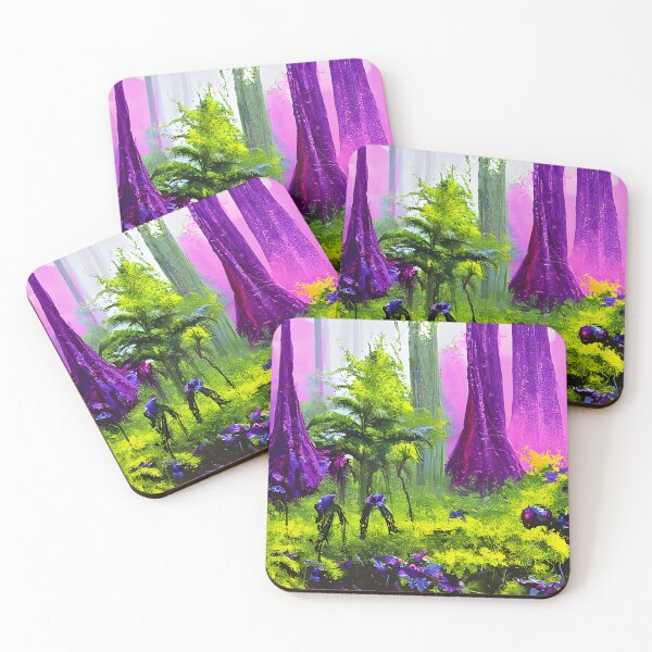 Item preview, Purple alien forest  designed and sold by fizzribbit.