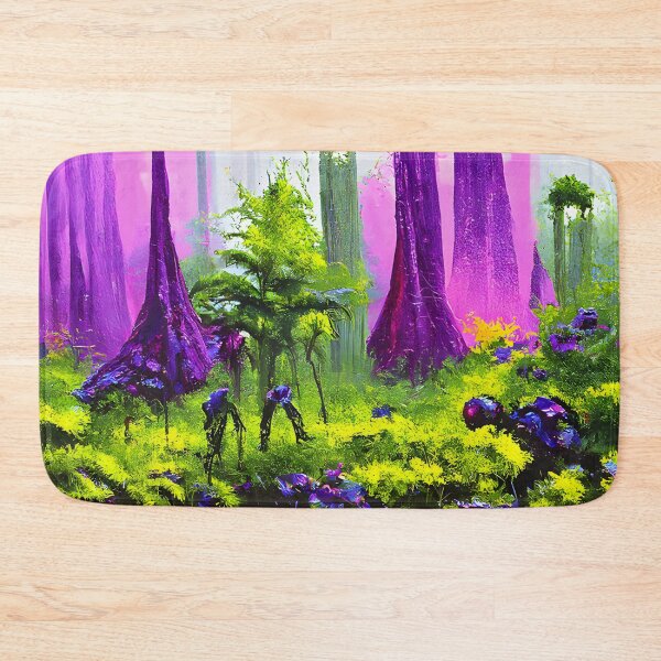 Item preview, Purple alien forest  designed and sold by fizzribbit.