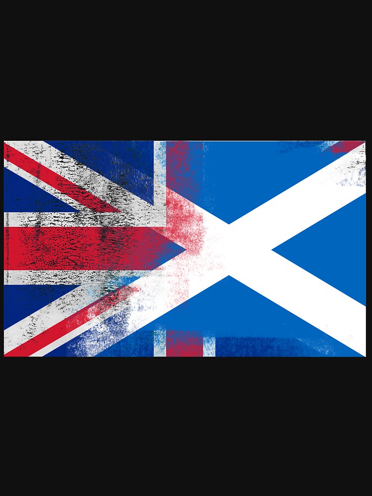 British Scottish Half Scotland Half Uk Flag T Shirt By Ozziwar Redbubble 9388