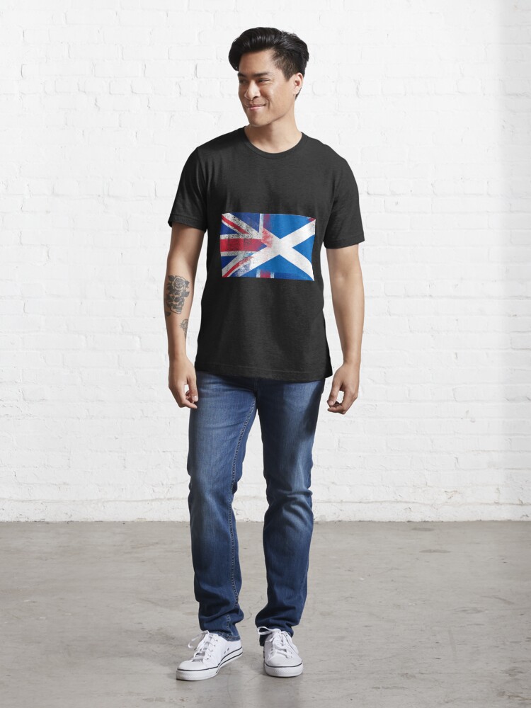 British Scottish Half Scotland Half Uk Flag T Shirt For Sale By Ozziwar Redbubble Scotland 5935