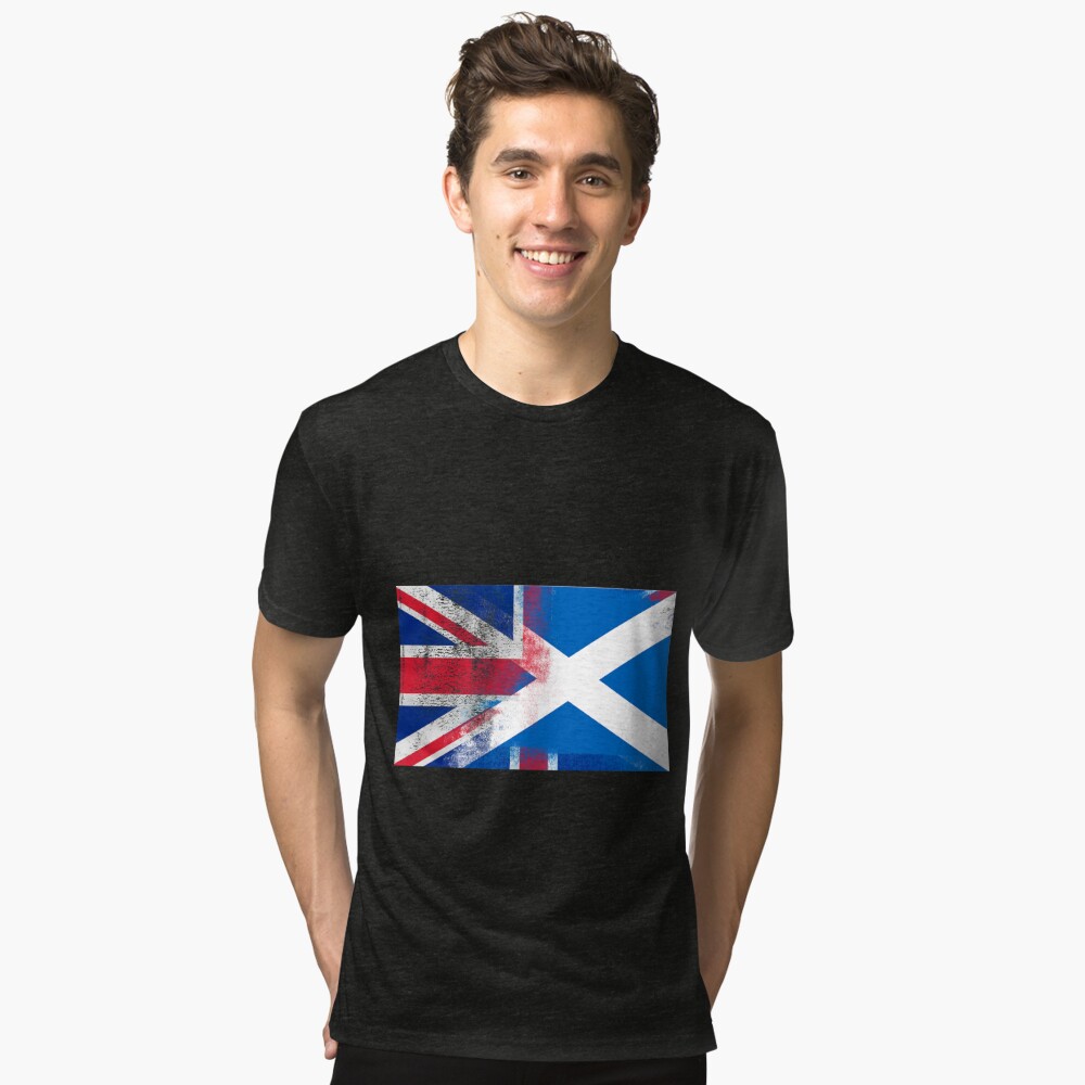 British Scottish Half Scotland Half Uk Flag T Shirt By Ozziwar Redbubble 8417