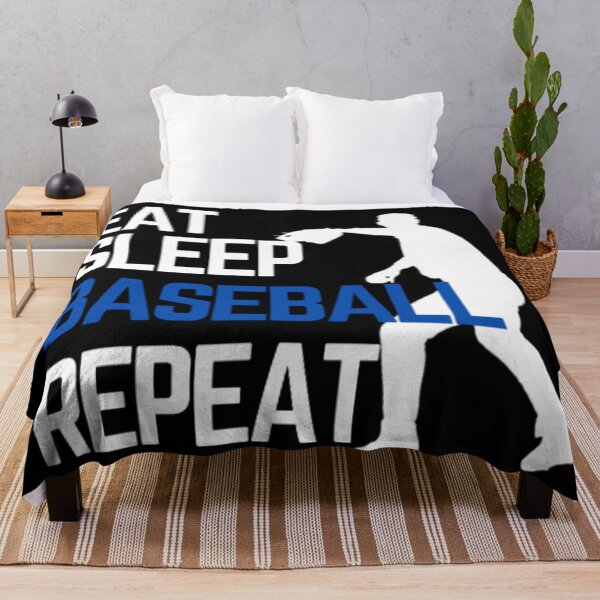 Artikelvorschau, Eat Sleep Baseball Repeat - Weiß Blau 6 entworfen und verkauft von GymWearDepot.