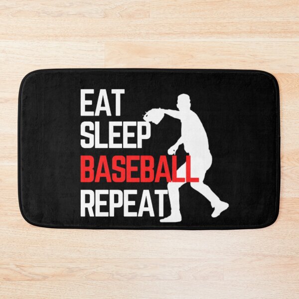 Item preview, Eat Sleep Baseball Repeat - White Red 6 designed and sold by GymWearDepot.