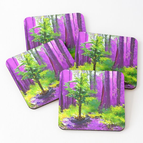 Item preview, Purple alien forest 2 designed and sold by fizzribbit.