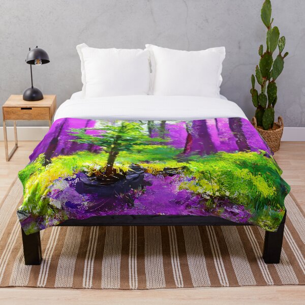 Item preview, Purple alien forest 2 designed and sold by fizzribbit.
