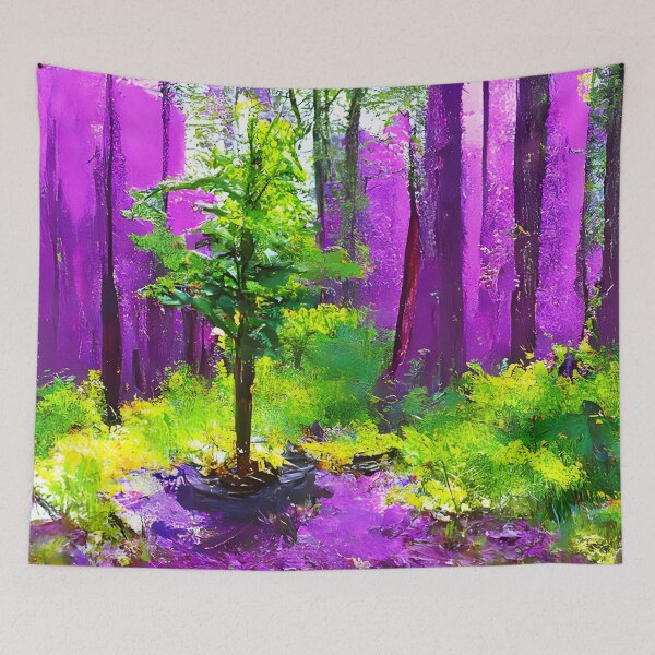 Item preview, Purple alien forest 2 designed and sold by fizzribbit.